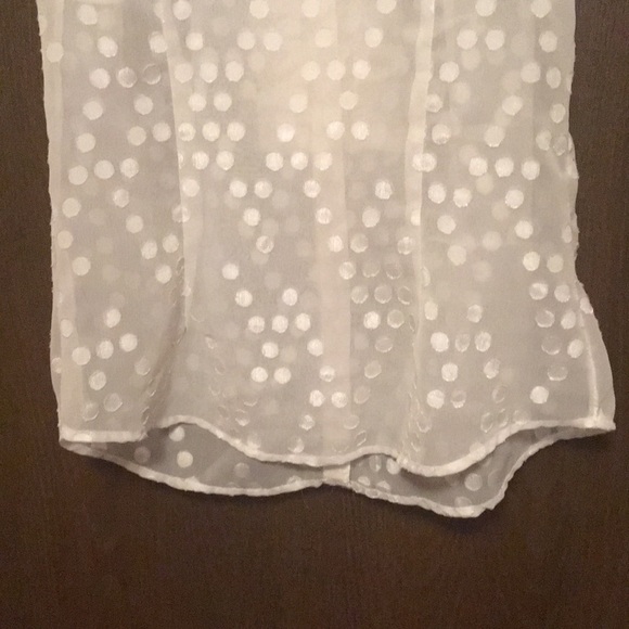 Sheer Button up polkadot Tank top blouse - Picture 7 of 8